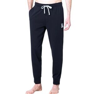 Psycho Bunny Novelty Jersey Lounge Pant Joggers Mens Small in Navy